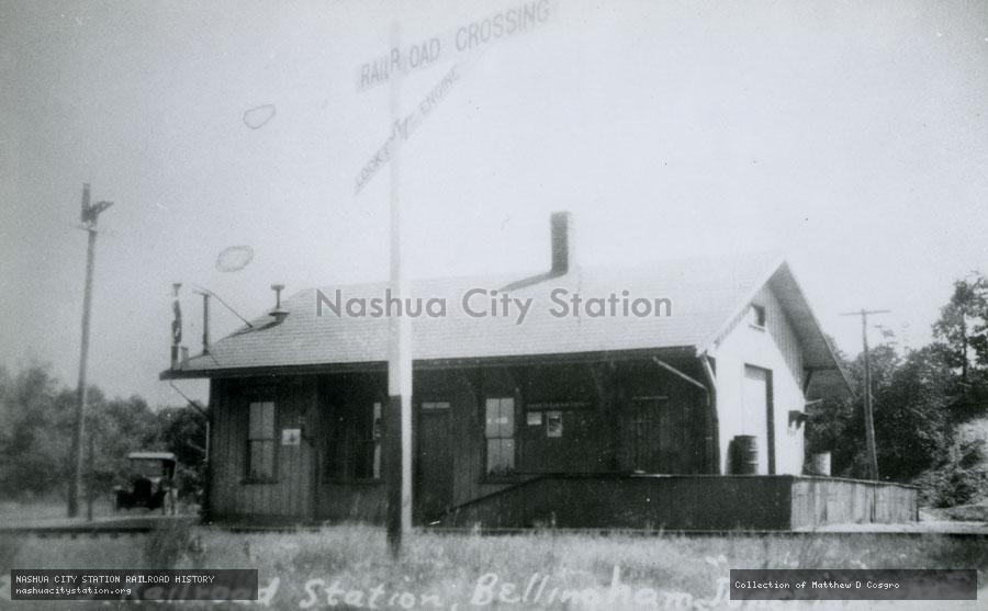 Postcard: Railroad Station, Bellingham Junction, Massachusetts